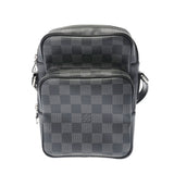 LOUIS VUITTON ルイヴィトン ダミエ グラフィット レム ブラック N41446 メンズ ダミエグラフィットキャンバス ショルダーバッグ Aランク 中古 銀蔵