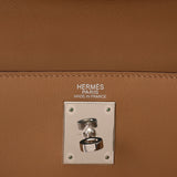 HERMES エルメス ケリー 32 内縫い タバックキャメル パラジウム金具 □L刻印(2008年頃) レディース スイフト 2WAYバッグ Aランク 中古 銀蔵