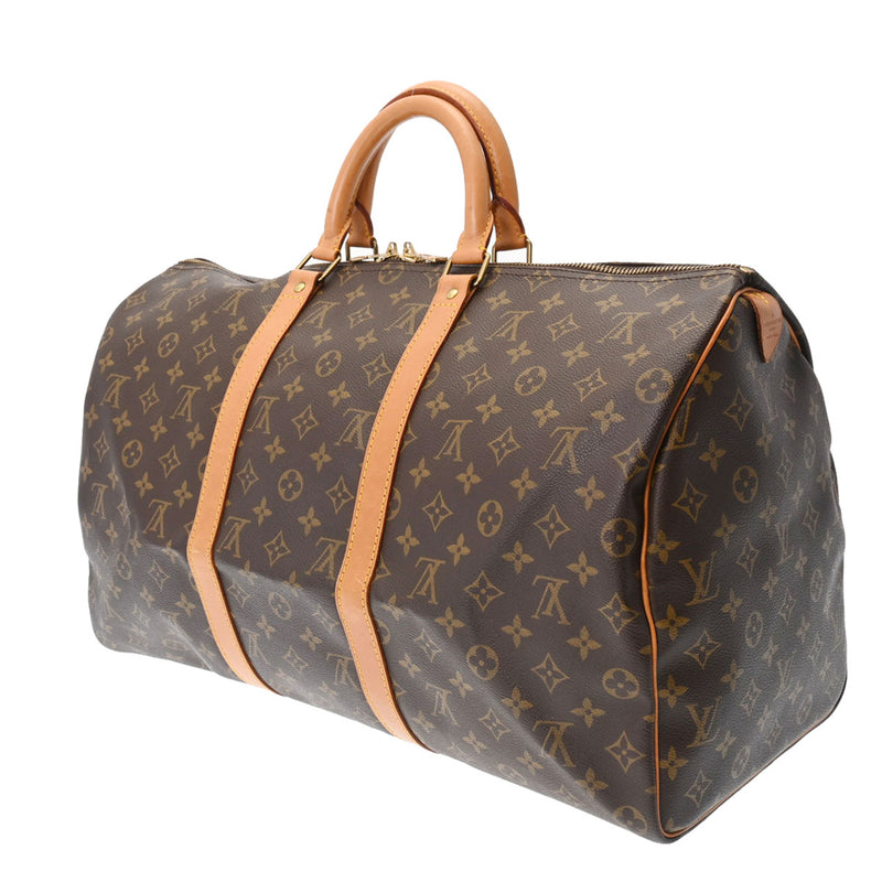 LOUIS VUITTON ルイヴィトン モノグラム キーポル 50 ブラウン M41426 ユニセックス モノグラムキャンバス ボストンバッグ Bランク 中古 銀蔵