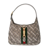 GUCCI グッチ GGスプリーム ジャッキー 1961 バレンシアガコラボ ザハッカー ブラウン/ベージュ ゴールド金具 636706 レディース キャンバス ハンドバッグ Aランク 中古 銀蔵