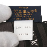 LOUIS VUITTON ルイヴィトン バンドー LV ワールド ブラウン M70853 レディース シルク100% スカーフ Aランク 中古 銀蔵