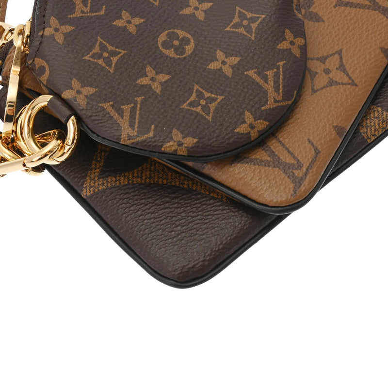 LOUIS VUITTON ルイヴィトン モノグラム ポシェットトリオ ブラウン/ベージュ M68756 レディース モノグラムジャイアント/リバース ポーチ Aランク 中古 銀蔵