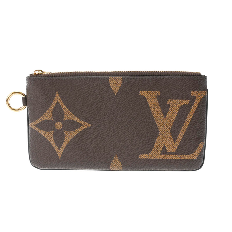 LOUIS VUITTON ルイヴィトン モノグラム ポシェットトリオ ブラウン/ベージュ M68756 レディース モノグラムジャイアント/リバース ポーチ Aランク 中古 銀蔵