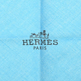 HERMES エルメス ロサンジュ  青 メンズ カシミヤ70% シルク30% スカーフ 未使用 銀蔵