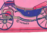 HERMES エルメス ツイリー 馬車 ルージュ/ローズ/フューシャ レディース シルク100％ スカーフ ABランク 中古 銀蔵