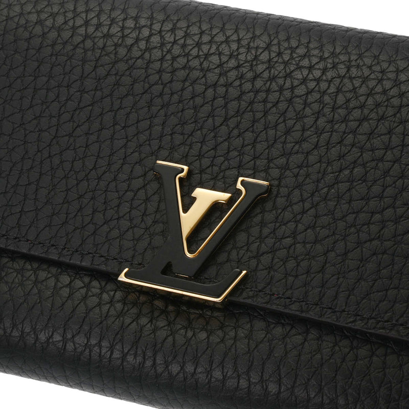 LOUIS VUITTON ルイヴィトン ポルトフォイユ カプシーヌ コンパクト ノワール/ホットピンク M62157 レディース トリヨンレザー 三つ折り財布 Aランク 中古 銀蔵