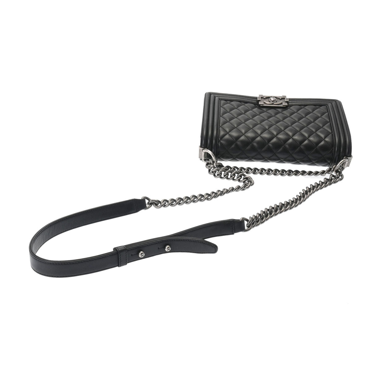 未使用 展示品 シャネル CHANEL ボーイシャネル チェーン ショルダー バッグ キャビアスキン パープル A67086 シルバー 金具 90301179 シャネルボーイシャネル チェーンショルダー 黒 アンティーク調