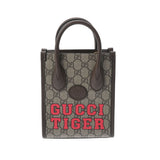 GUCCI グッチ インターロッキング ミニトート GUCCI TIGER 2WAY ベージュ 671623 レディース GGスプリームキャンバス ハンドバッグ 未使用 銀蔵