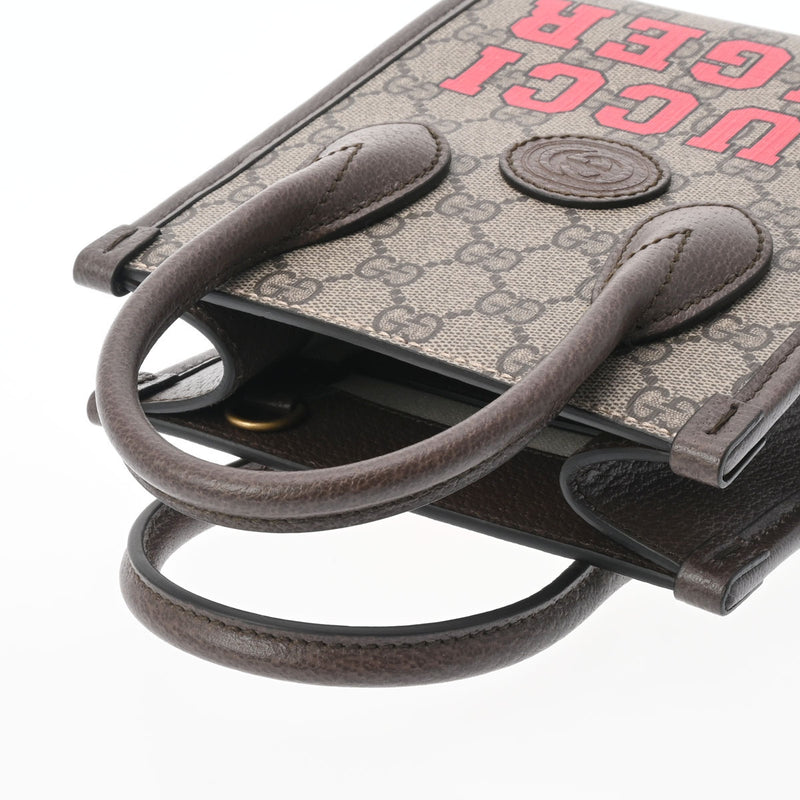 GUCCI グッチ インターロッキング ミニトート GUCCI TIGER 2WAY ベージュ 671623 レディース GGスプリームキャンバス ハンドバッグ 未使用 銀蔵