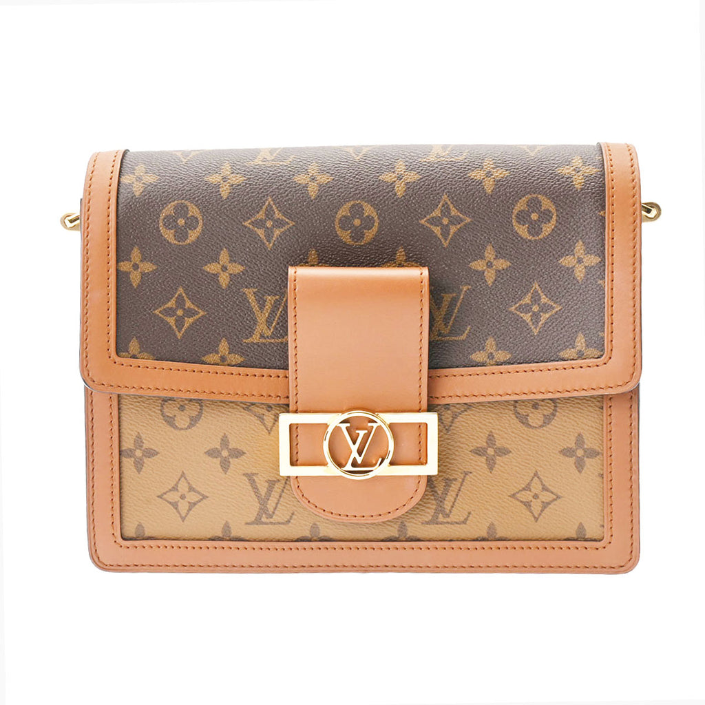 美品 ルイ ヴィトン LOUIS VUITTON モノグラム リバース ドーフィーヌ MM ショルダー バッグ ブラウン M45958 Dauphine MM 90314138 LOUIS VUITTON - 美品 ルイ ヴィトン LOUIS VUITTON モノグラム