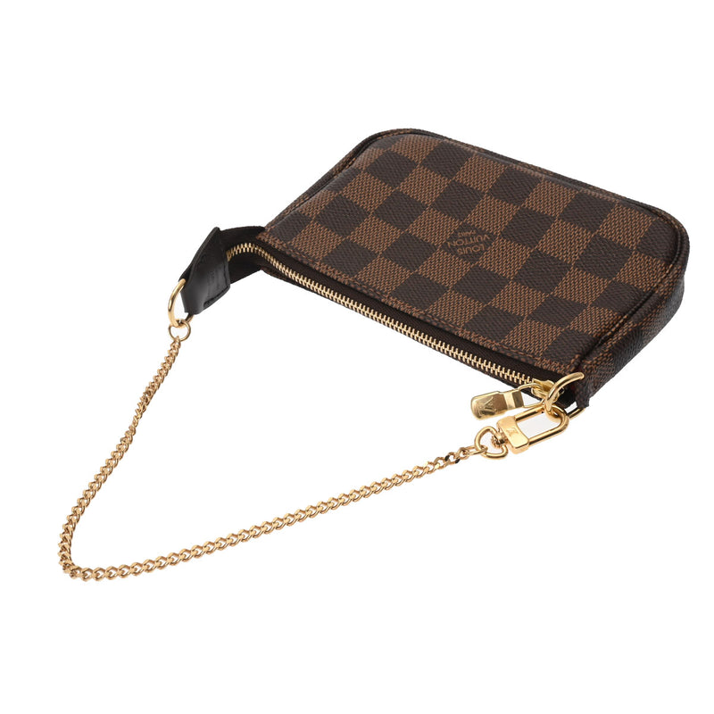 LOUIS VUITTON ルイヴィトン ダミエ ミニアクセサリーポーチ ブラウン N58009 レディース ダミエキャンバス アクセサリーポーチ Aランク 中古 銀蔵