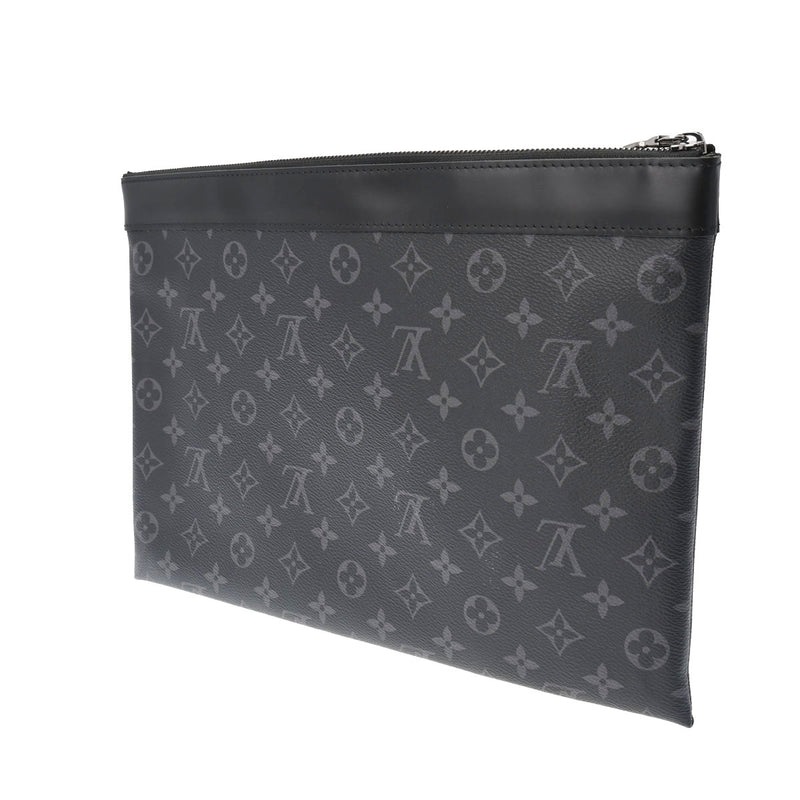 LOUIS VUITTON ルイヴィトン モノグラムエクリプス エクリプス ポシェットディスカバリー 黒/グレー M62291 メンズ モノグラムキャンバス クラッチバッグ Aランク 中古 銀蔵