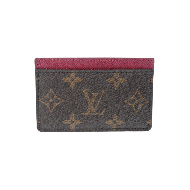 LOUIS VUITTON ルイヴィトン モノグラム ポルトカルト サーンプル フューシャ M60703 ユニセックス モノグラムキャンバス カードケース 新同 中古 銀蔵