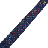 LOUIS VUITTON ルイヴィトン バンドー アップアンドアウェイ ブルー系 M77681 レディース シルク100％ スカーフ Aランク 中古 銀蔵