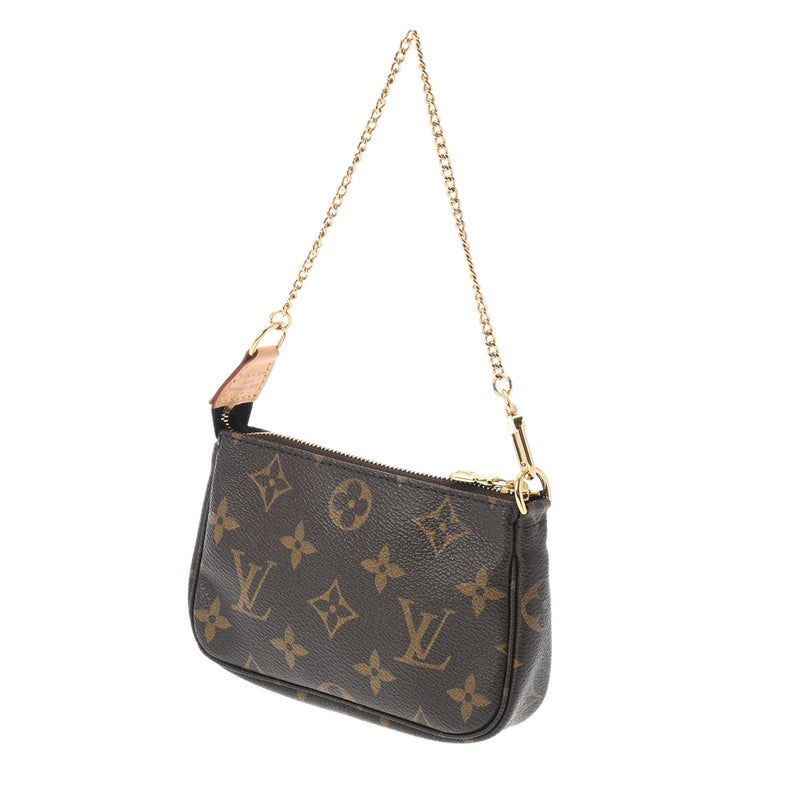 LOUIS VUITTON ルイヴィトン モノグラム ミニポシェットアクセソワール USA製 ブラウン M58009 レディース モノグラムキャンバス アクセサリーポーチ Aランク 中古 銀蔵