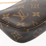 LOUIS VUITTON ルイヴィトン モノグラム ミニポシェットアクセソワール USA製 ブラウン M58009 レディース モノグラムキャンバス アクセサリーポーチ Aランク 中古 銀蔵