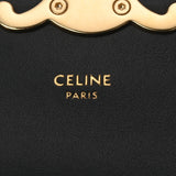 CELINE セリーヌ ミニクロード ミニトリンオフ 黒 ゴールド金具 10I513DPV.38NO レディース シャイニーカーフスキン ショルダーバッグ 新同 中古 銀蔵