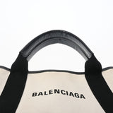 BALENCIAGA バレンシアガ ネイビーカバス XS 2WAY ベージュ/黒 レディース キャンバス/レザー ハンドバッグ ABランク 中古 銀蔵