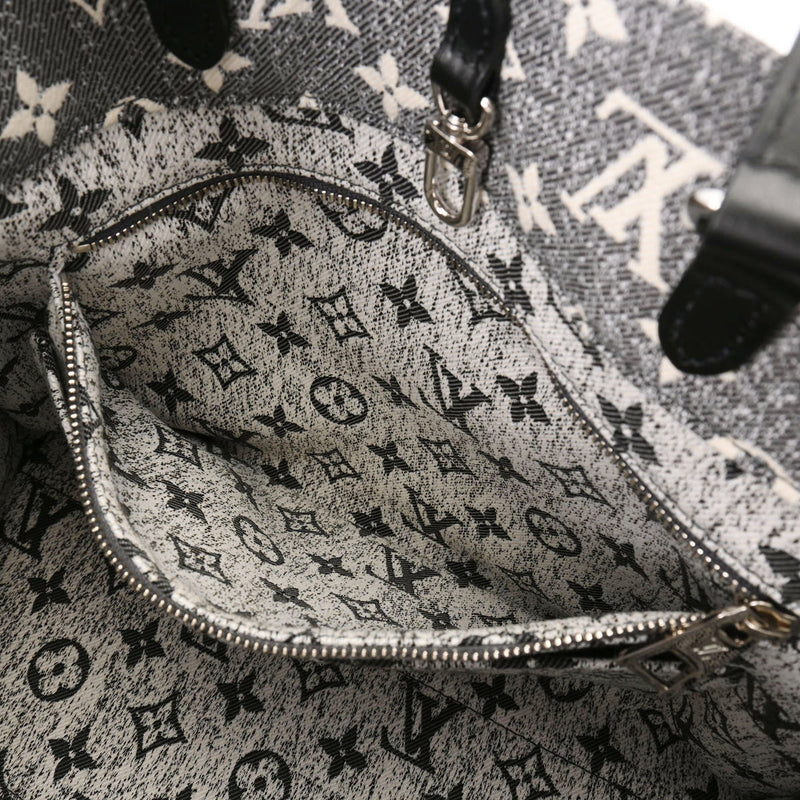 LOUIS VUITTON ルイヴィトン モノグラム モノグラムジャガード オンザゴー MM ブラック M46448 レディース モノグラムデニム トートバッグ 新同 中古 銀蔵