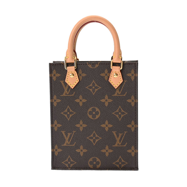 LOUIS VUITTON ルイヴィトン モノグラム プティット サックプラ 2WAY ブラウン M81295 レディース モノグラムキャンバス ハンドバッグ Aランク 中古 銀蔵