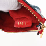 LOUIS VUITTON ルイヴィトン マイクロポシェット アクセソワール 青/赤 M68760 レディース モノグラムデニム コインケース ABランク 中古 銀蔵