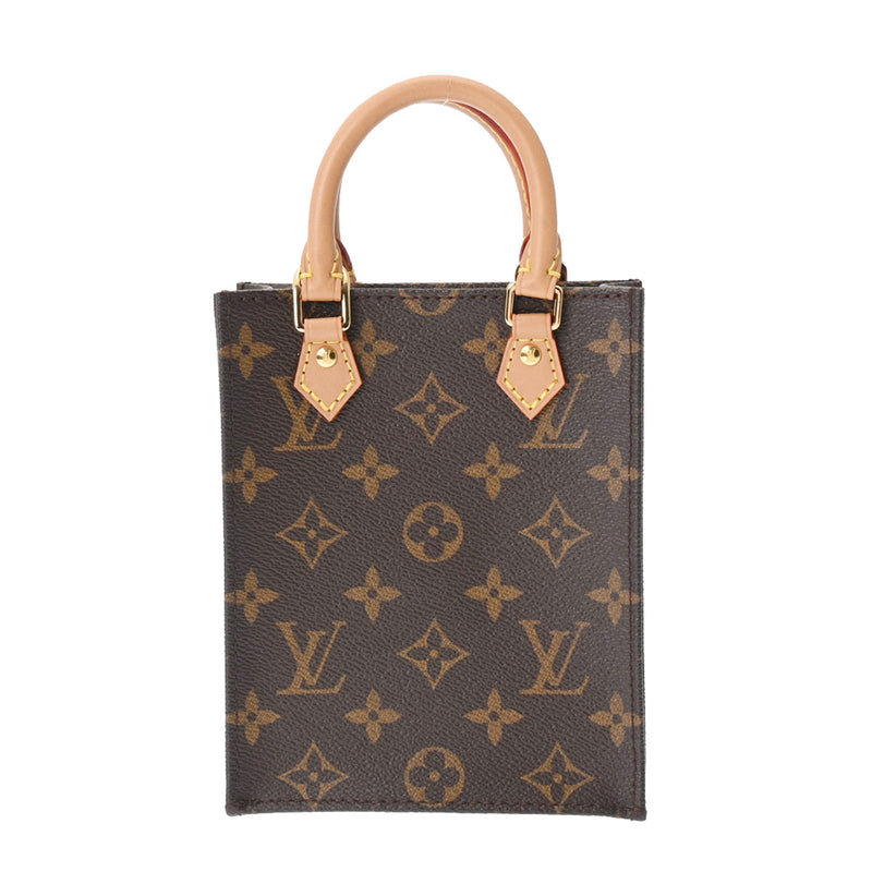 LOUIS VUITTON ルイヴィトン モノグラム プティット サックプラ 2WAY ブラウン M81295 レディース モノグラムキャンバス ハンドバッグ Aランク 中古 銀蔵