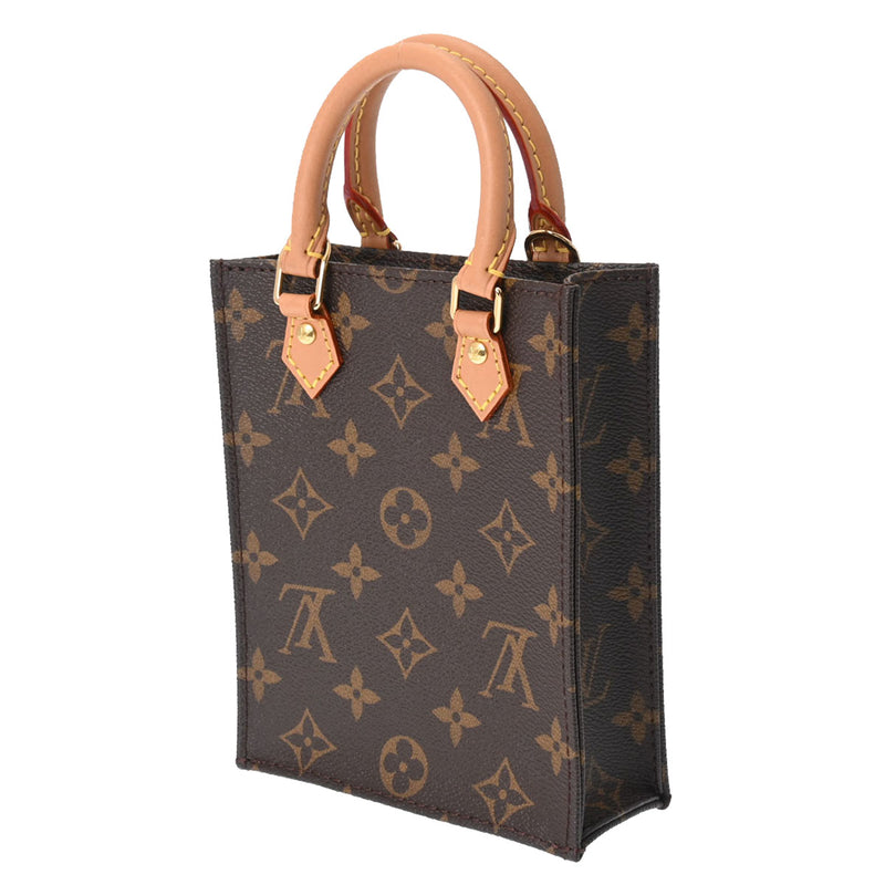 LOUIS VUITTON ルイヴィトン モノグラム プティット サックプラ 2WAY ブラウン M81295 レディース モノグラムキャンバス ハンドバッグ Aランク 中古 銀蔵