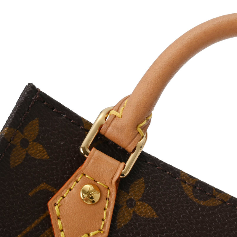 LOUIS VUITTON ルイヴィトン モノグラム プティット サックプラ 2WAY ブラウン M81295 レディース モノグラムキャンバス ハンドバッグ Aランク 中古 銀蔵