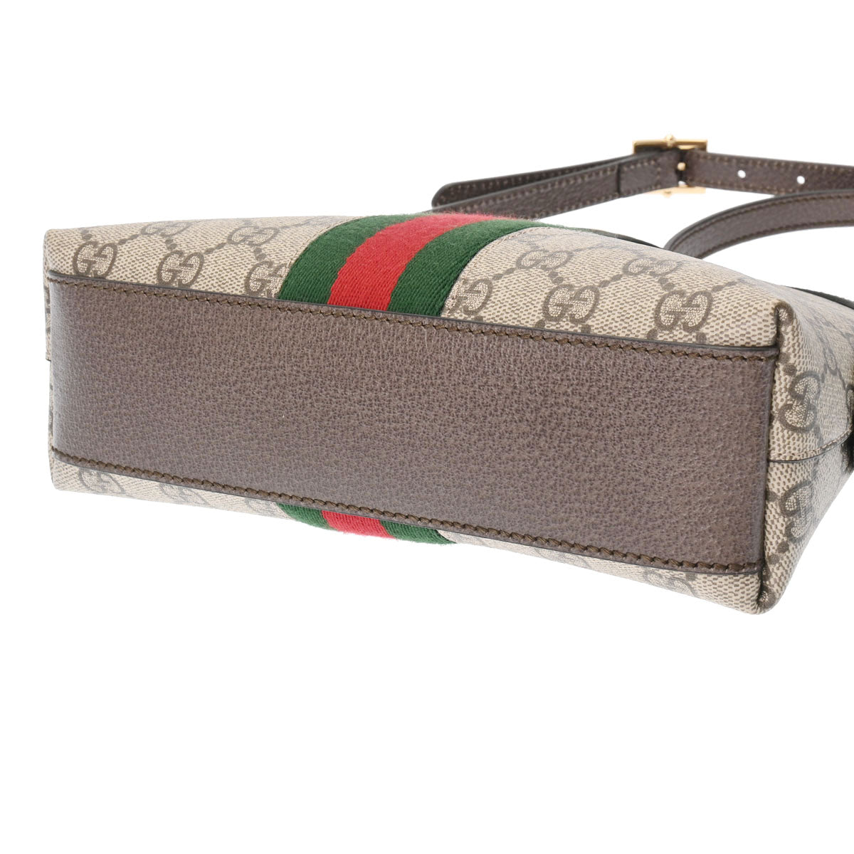 GUCCI グッチ GGスプリーム オフィディア ショルダーバッグ ベージュ×ブラウン キャンバス×レザー 499621 ゴールド金具 グッチオフィディア ベージュ/エボニー ゴールド金具 レディース GG