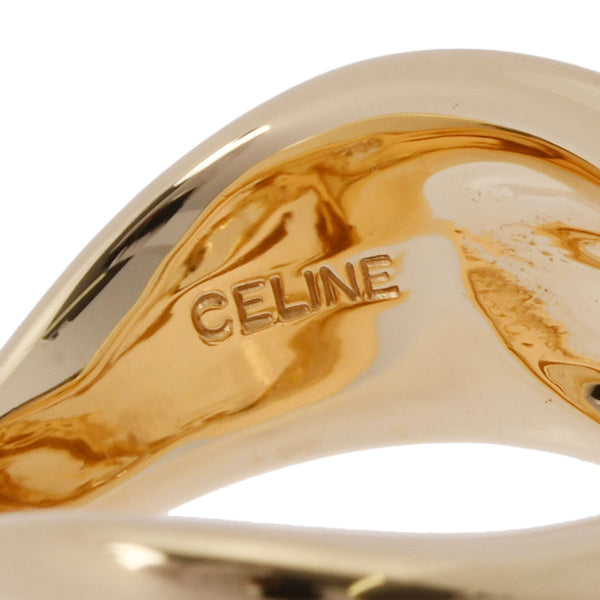 CELINE セリーヌ 2連モチーフ #11 11号 レディース K18イエローゴールド リング・指輪 Aランク 中古 銀蔵