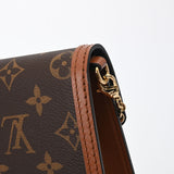 LOUIS VUITTON ルイヴィトン モノグラムリバース ポルトフォイユ ドーフィーヌ 2WAYクラッチ ブラウン M68746 レディース モノグラムキャンバス ショルダーバッグ 新同 中古 銀蔵