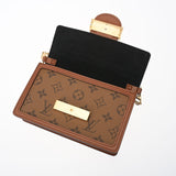 LOUIS VUITTON ルイヴィトン モノグラムリバース ポルトフォイユ ドーフィーヌ 2WAYクラッチ ブラウン M68746 レディース モノグラムキャンバス ショルダーバッグ 新同 中古 銀蔵