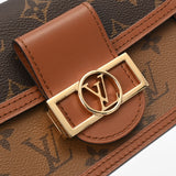 LOUIS VUITTON ルイヴィトン モノグラムリバース ポルトフォイユ ドーフィーヌ 2WAYクラッチ ブラウン M68746 レディース モノグラムキャンバス ショルダーバッグ 新同 中古 銀蔵