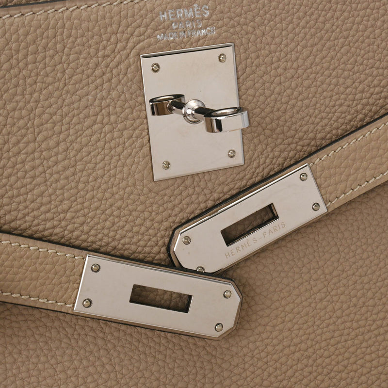 HERMES エルメス ケリー 32 トゥルティエールグレー パラジウム金具 □I刻印(2005年頃) レディース トゴ 2WAYバッグ Aランク 中古 銀蔵