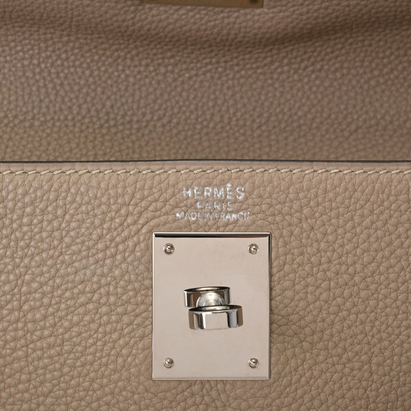 HERMES エルメス ケリー 32 トゥルティエールグレー パラジウム金具 □I刻印(2005年頃) レディース トゴ 2WAYバッグ Aランク 中古 銀蔵