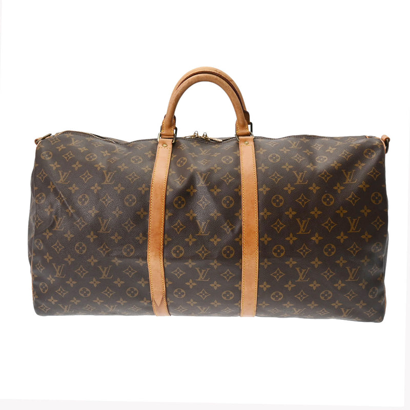 LOUIS VUITTON ルイヴィトン モノグラム キーポル バンドリエール 60 ブラウン M41412 ユニセックス モノグラムキャンバス ボストンバッグ Bランク 中古 銀蔵