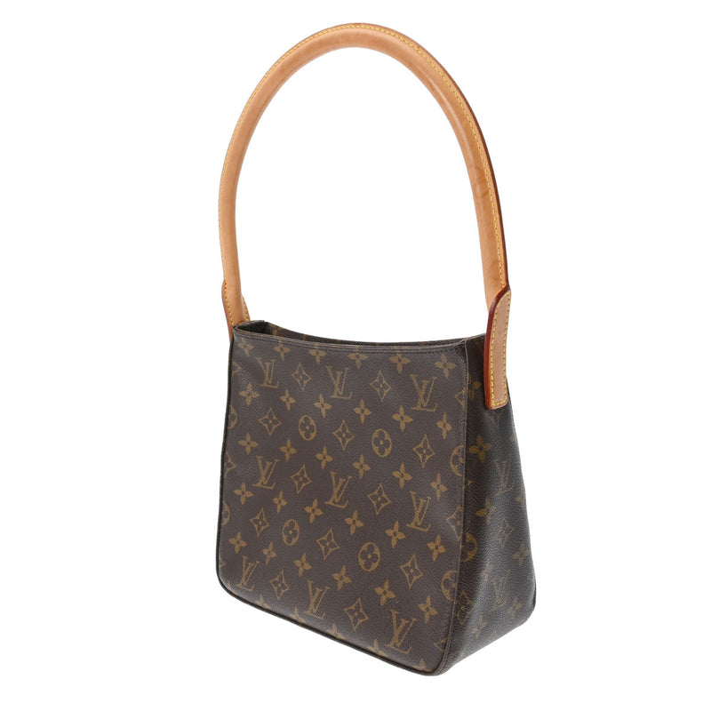 LOUIS VUITTON ルイヴィトン モノグラム ルーピング MM  ブラウン M51146 レディース モノグラムキャンバス ワンショルダーバッグ ABランク 中古 銀蔵