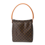 LOUIS VUITTON ルイヴィトン モノグラム ルーピング GM USA製 ブラウン M51145 レディース モノグラムキャンバス ワンショルダーバッグ ABランク 中古 銀蔵