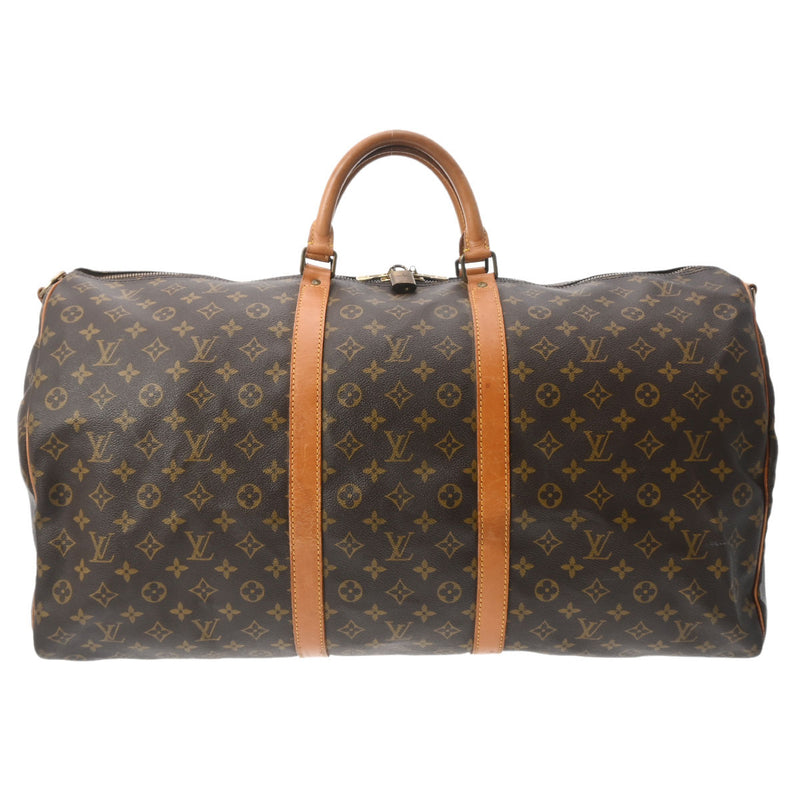 LOUIS VUITTON ルイヴィトン モノグラム キーポル バンドリエール 60 ブラウン M41412 ユニセックス モノグラムキャンバス ボストンバッグ Bランク 中古 銀蔵