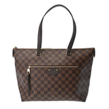 LOUIS VUITTON ルイヴィトン ダミエ イエナMM ブラウン N41013 レディース ダミエキャンバス トートバッグ Aランク 中古 銀蔵