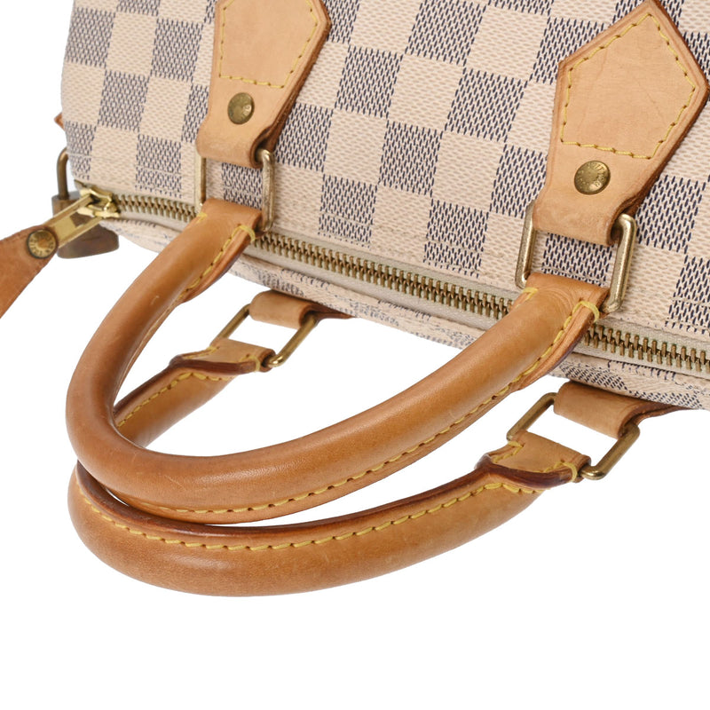 LOUIS VUITTON ルイヴィトン ダミエアズール スピーディ 25 ホワイト N41534 レディース ダミエアズールキャンバス ハンドバッグ Bランク 中古 銀蔵