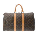 LOUIS VUITTON ルイヴィトン モノグラム キーポル 45 ブラウン M41428 レディース モノグラムキャンバス ボストンバッグ Cランク 中古 銀蔵