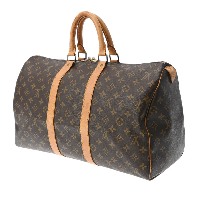 LOUIS VUITTON ルイヴィトン モノグラム キーポル 45 ブラウン M41428 レディース モノグラムキャンバス ボストンバッグ Cランク 中古 銀蔵