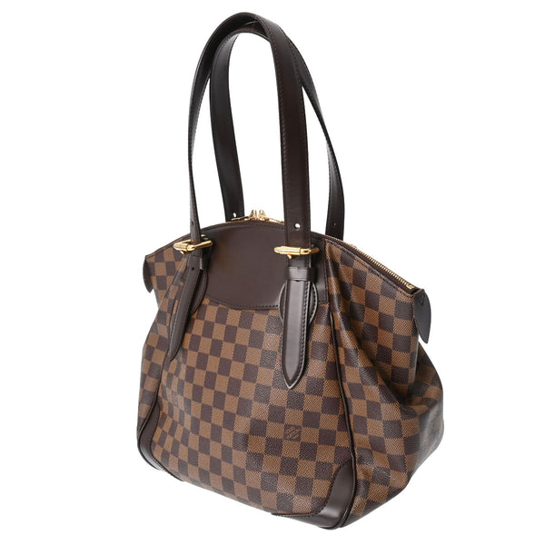 LOUIS VUITTON ルイヴィトン ダミエ ヴェローナ GM ブラウン N41119 レディース ダミエキャンバス ハンドバッグ Aランク 中古 銀蔵