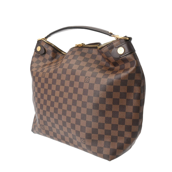 LOUIS VUITTON ルイヴィトン ダミエ ドゥオモホーボー ブラウン N41861 レディース ダミエキャンバス セミショルダーバッグ Aランク 中古 銀蔵