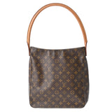 LOUIS VUITTON ルイヴィトン モノグラム ルーピング GM ブラウン M51145 レディース モノグラムキャンバス ワンショルダーバッグ Bランク 中古 銀蔵