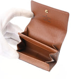 LOUIS VUITTON ルイヴィトン モノグラム ポルトモネ プラ ブラウン M61930 ユニセックス モノグラムキャンバス コインケース Bランク 中古 銀蔵