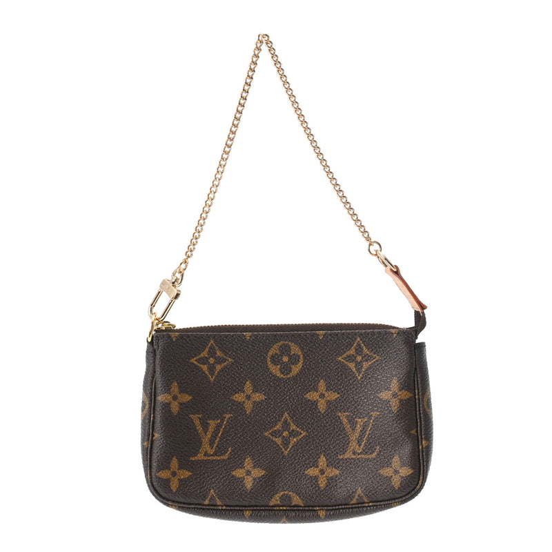 LOUIS VUITTON ルイヴィトン モノグラム ミニアクセサリーポーチ ブラウン M58009 レディース モノグラムキャンバス アクセサリーポーチ Aランク 中古 銀蔵