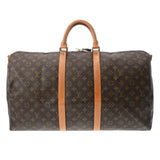 LOUIS VUITTON ルイヴィトン モノグラム キーポルバンドリエール 55 ブラウン M41414 レディース モノグラムキャンバス ボストンバッグ Bランク 中古 銀蔵