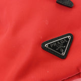PRADA プラダ 巾着ポーチ 赤 シルバー金具 1NE369 ユニセックス ナイロン ポーチ Aランク 中古 銀蔵